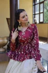 FANCY COSMOS SEQUENCE & ZARI EMBROIDERY WITH MIRROR LACE WORK TOP LEHENGA WEDDING WEAR WHOLESALE PRICE ETHNIC GARMENT (33)