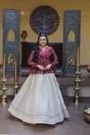 FANCY COSMOS SEQUENCE & ZARI EMBROIDERY WITH MIRROR LACE WORK TOP LEHENGA WEDDING WEAR WHOLESALE PRICE ETHNIC GARMENT (33)