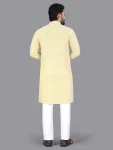 FANCY COTTON CHIKANKARI EMBROIDERY WORK MEN’S KURTA PAYJAMA FESTIVE WEAR WHOLESALE PRICE ETHNIC GARMENT (19)