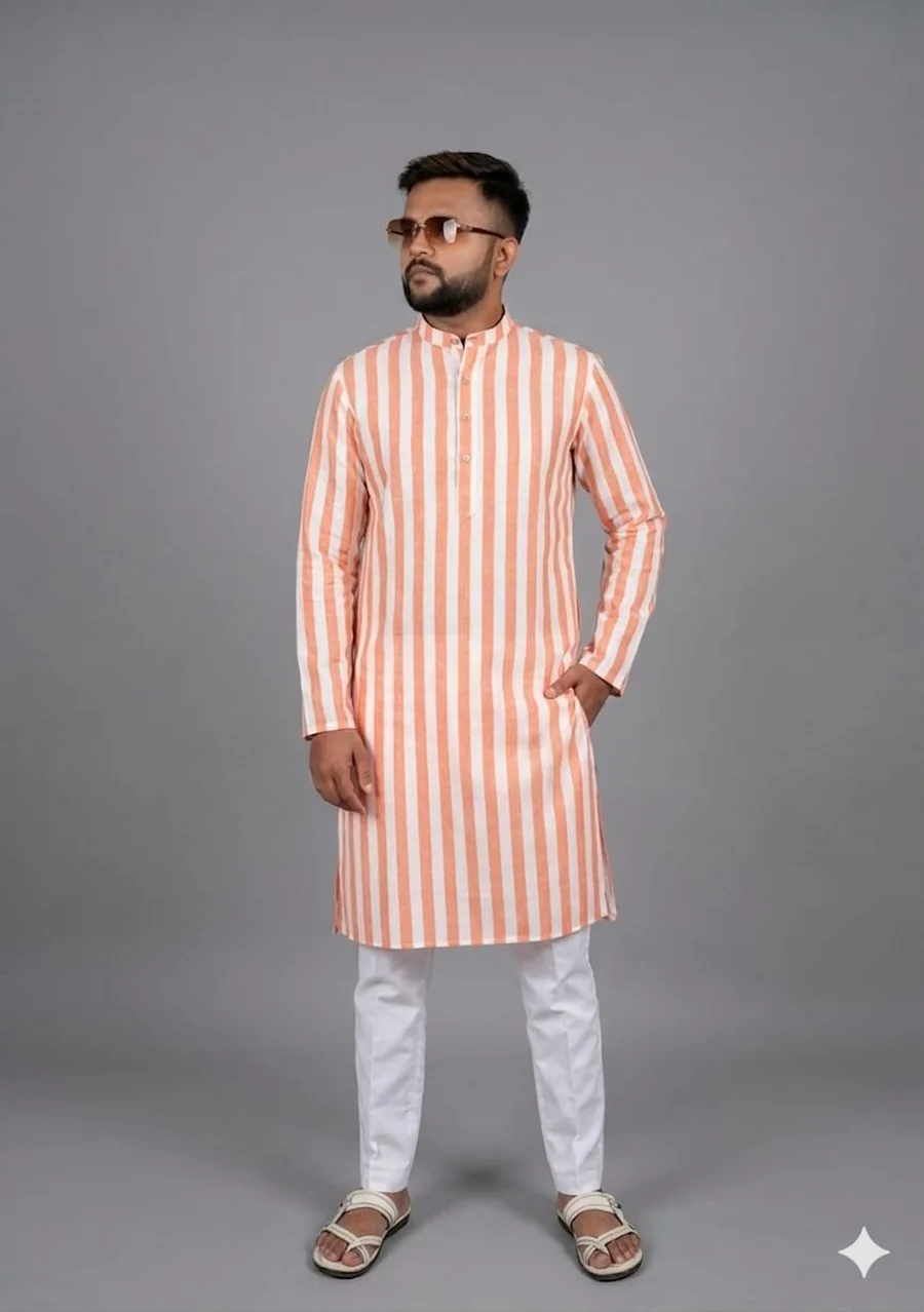 FANCY COTTON DIGITAL PRINTED WORK MEN'S KURTA PAYJAMA FESTIVE WEAR WHOLESALE PRICE ETHNIC GARMENT (6)