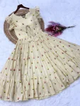 FANCY COTTON EMBROIDERED WORK ONE PIECE DRESS CASUAL WEAR WHOLESALE PRICE ETHNIC GARMENT (5)