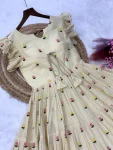 FANCY COTTON EMBROIDERED WORK ONE PIECE DRESS CASUAL WEAR WHOLESALE PRICE ETHNIC GARMENT (5)