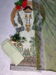 FANCY COTTON PRINT WITH EMBROIDERY SEQUENCE WORK TOP BOTTOM WITH DUPATTA DAILY WEAR WHOLESALE PRICE ETHNIC GARMENT (5)