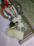 FANCY COTTON PRINT WITH EMBROIDERY SEQUENCE WORK TOP BOTTOM WITH DUPATTA DAILY WEAR WHOLESALE PRICE ETHNIC GARMENT (5)