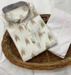 FANCY COTTON PRINTED WORK MEN’S KURTA PAYJAMA FESTIVE WEAR WHOLESALE PRICE ETHNIC GARMENT (6)