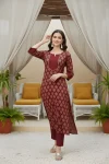 FANCY COTTON PRINTED WORK TOP PENT SET DAILY WEAR WHOLESALE PRICE ETHNIC GARMENT (2)