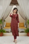 FANCY COTTON PRINTED WORK TOP PENT SET DAILY WEAR WHOLESALE PRICE ETHNIC GARMENT (2)