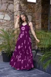 FANCY CREPE PRINT WORK GOWN FESTIVE WEAR WHOLESALE PRICE ETHNIC GARMENT (2)