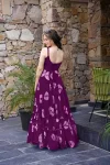 FANCY CREPE PRINT WORK GOWN FESTIVE WEAR WHOLESALE PRICE ETHNIC GARMENT (2)