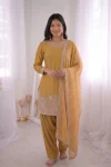 FANCY CREPE SILK EMBROIDERY SEQUENCE WORK WITH HEAVY LACE WORK AND MOTI WORK TOPMPATIYALA WITH DUPATTA FESTIVE WEAR WHOLESALE PRICE ETHNIC GARMENT (2)