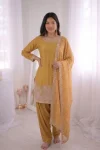 FANCY CREPE SILK EMBROIDERY SEQUENCE WORK WITH HEAVY LACE WORK AND MOTI WORK TOPMPATIYALA WITH DUPATTA FESTIVE WEAR WHOLESALE PRICE ETHNIC GARMENT (2)