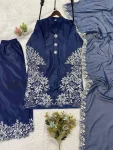 FANCY CREPE SILK EMBROIDERY WORK TOP PALAZZO WITH DUPATTA FESTIVE WEAR WHOLESALE PRICE ETHNIC GARMENT (5)