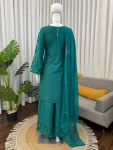 FANCY CREPE SILK THREAD WORK TOP PALAZZO WITH DUPATTA FESTIVE WEAR WHOLESALE PRICE ETHNIC GARMENT (2)