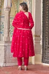 FANCY FENDY SILK EMBROIDERY WITH SEQUENCE & THREAD WORK GOWN BOTTOM WITH DUPATTA FESTIVE WEAR WHOLESALE PRICE ETHNIC GARMENT (3)