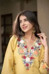 FANCY FRENCH CREPE SEQUENCE EMBROIDERY WORK TOP BOTTOM SET FESTIVE WEAR WHOLESALE PRICE ETHNIC GARMENT (4)