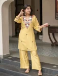 FANCY FRENCH CREPE SEQUENCE EMBROIDERY WORK TOP BOTTOM SET FESTIVE WEAR WHOLESALE PRICE ETHNIC GARMENT (4)