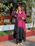 FANCY FRENCH CREPE SILK EMBROIDERY BEADS WORK TOP BOTTOM WITH DUPATTA FESTIVE WEAR WHOLESALE PRICE ETHNIC GARMENT (21)