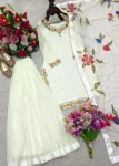 FANCY GEORGETTE EMBROIDERY 5 MM SEQUENCES WORK TOP PALAZZO WITH DUPATTA FESTIVE WEAR WHOLESALE PRICE ETHNIC GARMENT (3)