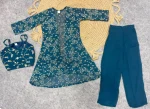 FANCY GEORGETTE EMBROIDERY WORK KID’S TOP BOTTOM AND SHRUG FESTIVE WEAR WHOLESALE PRICE ETHNIC GARMENT (3)