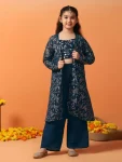 FANCY GEORGETTE EMBROIDERY WORK KID’S TOP BOTTOM AND SHRUG FESTIVE WEAR WHOLESALE PRICE ETHNIC GARMENT (3)