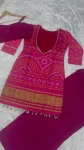 FANCY GEORGETTE PRINT WORK TOP BUSTIER WITH BOTTOM PARTY WEAR WHOLESALE PRICE ETHNIC GARMENT (2)