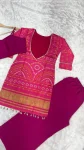FANCY GEORGETTE PRINT WORK TOP BUSTIER WITH BOTTOM PARTY WEAR WHOLESALE PRICE ETHNIC GARMENT (2)