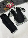 FANCY GMY SILK EMBROIDERY WORK TOP BOTTOM WITH DUPATTA FESTIVE WEAR WHOLESALE PRICE ETHNIC GARMENT (2)