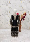 FANCY GMYS SILK EMBROIDERY 3 MM SEQUENCE & CODING DORI WORK KID’S TOP PALAZZO WITH DUPATTA FESTIVE WEAR WHOLESALE PRICE ETHNIC GARMENT (1)