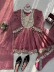 FANCY GOLD CRUSH THREAD WITH REAL MIRROR AND FANCY LATKAN WORK TOP DHOTI WITH DUPATTA FESTIVE WEAR WHOLESALE PRICE ETHNIC GARMENT (10)