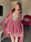 FANCY GOLD CRUSH THREAD WITH REAL MIRROR AND FANCY LATKAN WORK TOP DHOTI WITH DUPATTA FESTIVE WEAR WHOLESALE PRICE ETHNIC GARMENT (10)