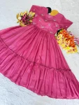 FANCY KOTA CHECKS MAGGAMHANDWORK ONE PIECE DRESS DAILY WEAR WHOLESALE PRICE ETHNIC GARMENT (3)