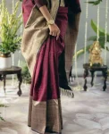 FANCY LICHI SILK JACQUARD WORK SAREE WITH UNSTITCHED BLOUSE FESTIVE WEAR WHOLESALE PRICE ETHNIC GARMEN (2)