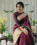 FANCY LICHI SILK JACQUARD WORK SAREE WITH UNSTITCHED BLOUSE FESTIVE WEAR WHOLESALE PRICE ETHNIC GARMEN (2)