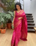 FANCY LICHI SILK RICH PALLU & JACQUARD WORK SAREE WITH UNSTITCHED BLOUSE FESTIVE WEAR WHOLESALE PRICE ETHNIC GARMENT (6)