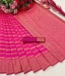 FANCY LICHI SILK RICH PALLU & JACQUARD WORK SAREE WITH UNSTITCHED BLOUSE FESTIVE WEAR WHOLESALE PRICE ETHNIC GARMENT (6)