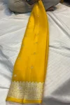 FANCY LICHI SILK WEAVING WORK SAREE WITH UNSTITCHED BLOUSE FESTIVE WEAR WHOLESALE PRICE ETHNIC GARMENT (3)