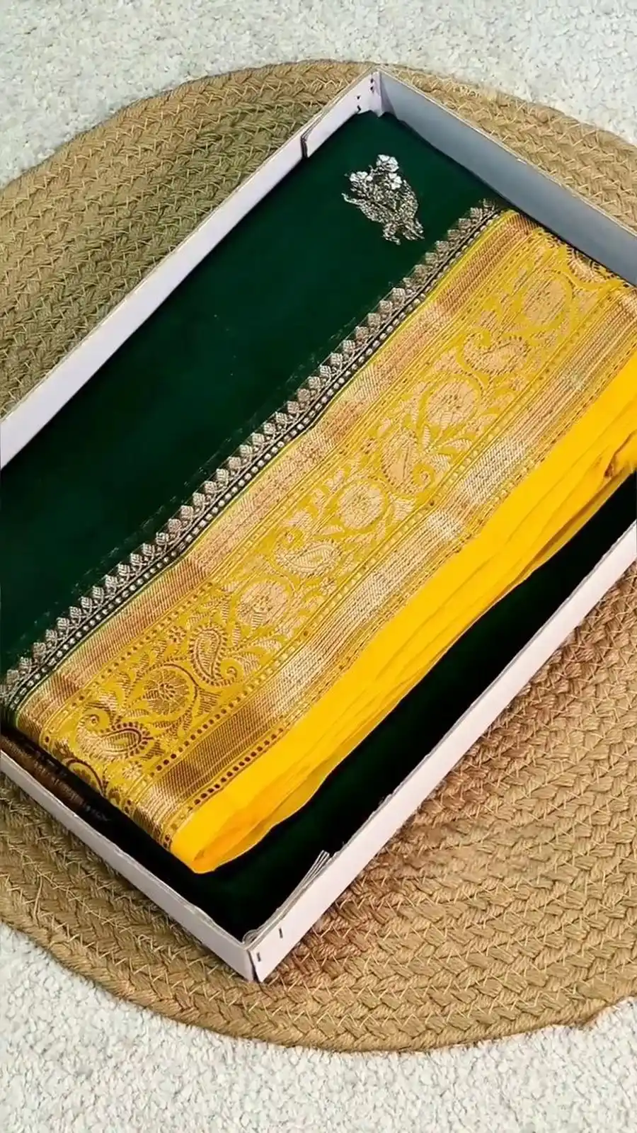 FANCY LICHI SILK WEAVING WORK SAREE WITH UNSTITCHED BLOUSE FESTIVE WEAR WHOLESALE PRICE ETHNIC GARMENT (5)
