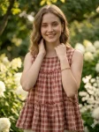 FANCY LINEN COTTON CHECKS PRINT WORK TOP PENT SET OFFICE WEAR WHOLESALE PRICE ETHNIC GARMENT (13)