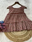 FANCY LINEN COTTON CHECKS PRINT WORK TOP PENT SET OFFICE WEAR WHOLESALE PRICE ETHNIC GARMENT (13)
