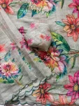 FANCY LINEN SILK DIGITAL PRINT AND KHATLI WORK SAREE WITH UNSTITCHED BLOUSE PARTY WEAR WHOLESALE PRICE ETHNIC GARMENT (2)