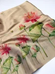 FANCY LINEN TISSUE SILK DIGITAL PRINTED WORK SAREE WITH UNSTITCHED BLOUSE DAILY WEAR WHOLESALE PRICE ETHNIC GARMENT (2)