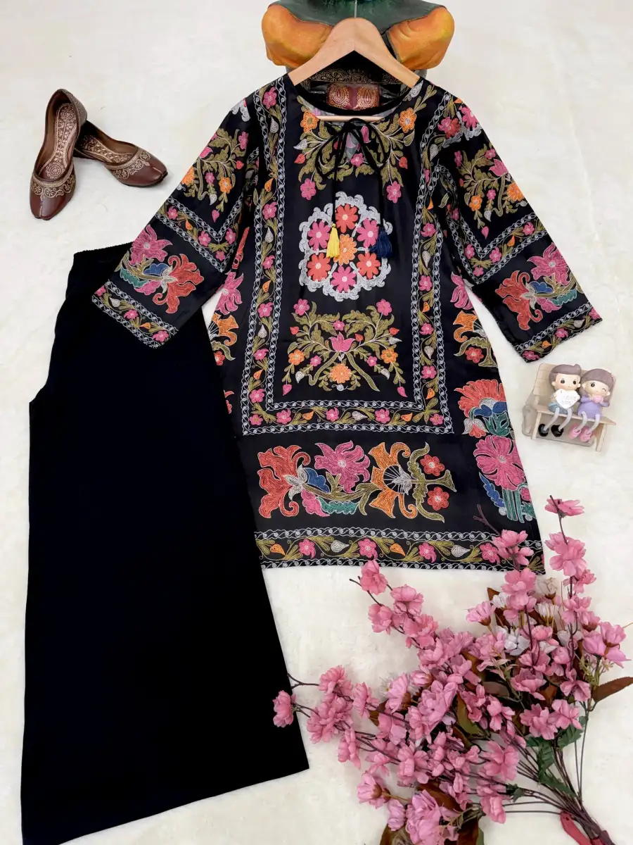 FANCY MAGIC COTTON HANDMADE LATKAN WORK CO-ORD SET DAILY WEAR WHOLESALE PRICE ETHNIC GARMENT (11)