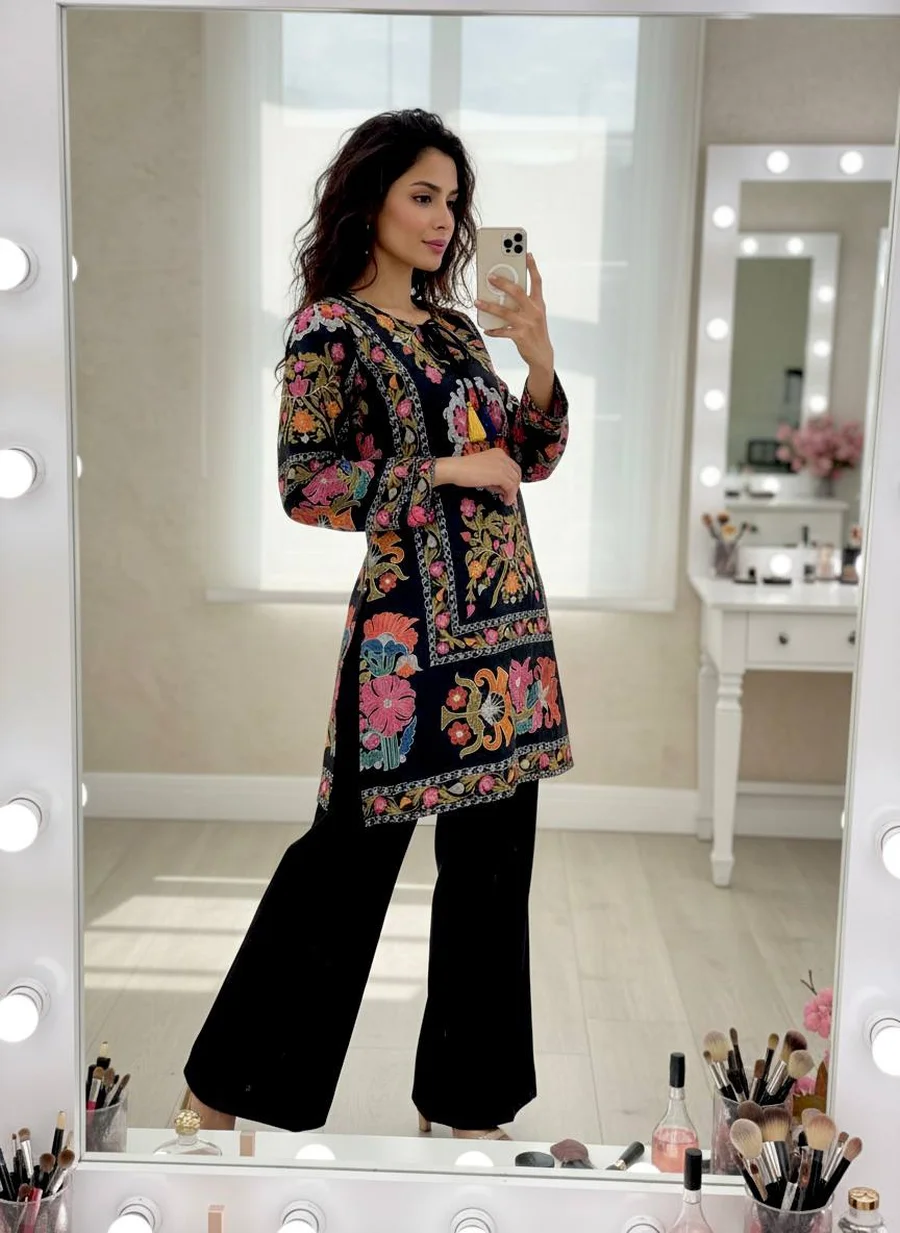 FANCY MAGIC COTTON HANDMADE LATKAN WORK CO-ORD SET DAILY WEAR WHOLESALE PRICE ETHNIC GARMENT (4)