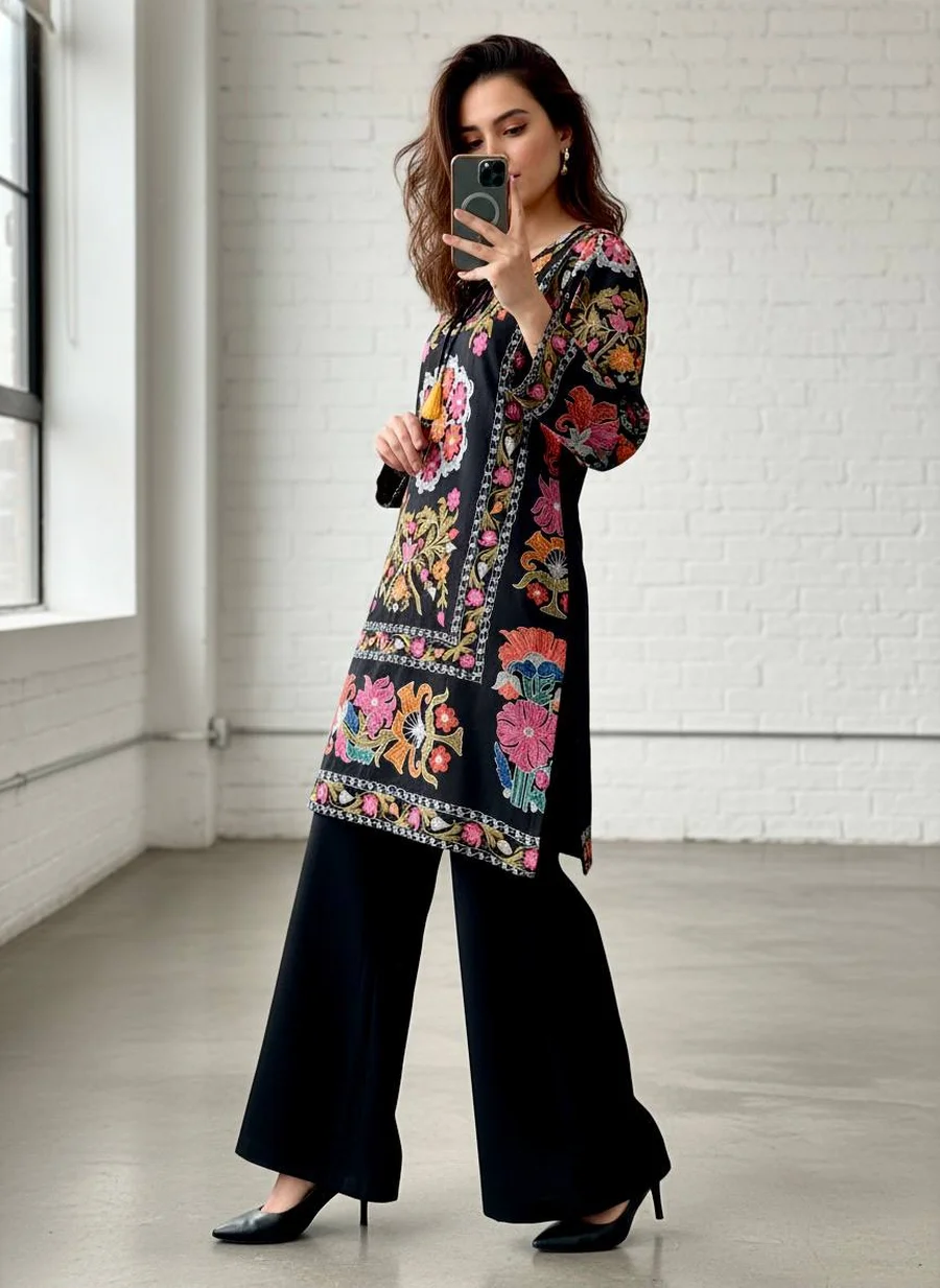 FANCY MAGIC COTTON HANDMADE LATKAN WORK CO-ORD SET DAILY WEAR WHOLESALE PRICE ETHNIC GARMENT (6)