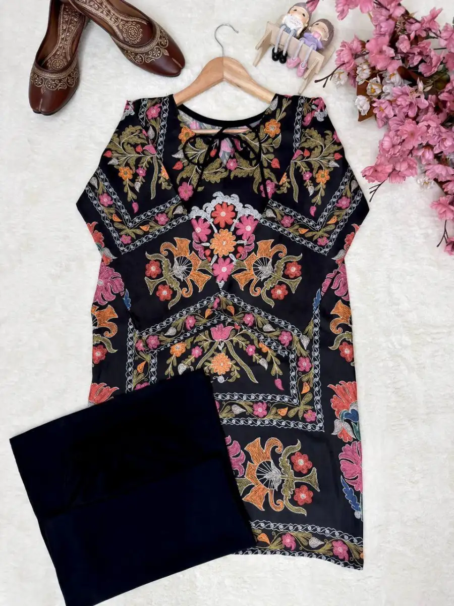 FANCY MAGIC COTTON HANDMADE LATKAN WORK CO-ORD SET DAILY WEAR WHOLESALE PRICE ETHNIC GARMENT (7)