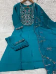 FANCY MANGO SILK MULTI EMBROIDERY & REAL MIRROR WITH HAND WORK TOP BOTTOM WITH DUPATTA FESTIVE WEAR WHOLESALE PRICE ETHNIC GARMENT (2)
