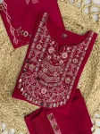 FANCY MANGO SILK MULTI EMBROIDERY & REAL MIRROR WITH HAND WORK TOP BOTTOM WITH DUPATTA RANI