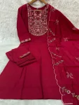 FANCY MANGO SILK MULTI EMBROIDERY & REAL MIRROR WITH HAND WORK TOP BOTTOM WITH DUPATTA FESTIVE WEAR WHOLESALE PRICE ETHNIC GARMENT (8)