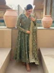 FANCY MOSS FENDY SEQUENCE AND EMBROIDERY WORK GOWN BOTTOM WITH DUPATTA FESTIVE WEAR WHOLESALE PRICE ETHNIC GARMENT (6)