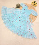 FANCY MUL CHANDERI PRINTED WORK ONE PIECE DRESS DAILY WEAR WHOLESALE PRICE ETHNIC GARMENT (10)